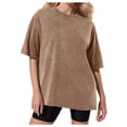 thumbnail image 1 of Vintage Washed Distressed Retro T-Shirt Oversized Short Sleeve Batik Cotton Tee - Unisex, 1 of 4