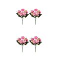 thumbnail image 2 of Youkk 2pcs Easy To Clean – Realistic Appearance – Artificial Flowers For Wedding rose red+ pink 2Set, 2 of 6