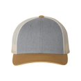 thumbnail image 1 of Richardson Low Pro Trucker Cap, M-L, Heather Grey-Birch-Amber Gold, 1 of 2