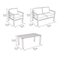 thumbnail image 3 of Hometrends Cobble Hill 4-Piece Patio Conversation Set, Grey, Olefin Fabric, 3 of 9