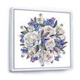 thumbnail image 2 of Designart Bouquet Pivoines En Blanc Et Bleu ART MURAL À CADRE FLOTTÉ, 2 of 4