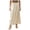 Beige, variant on Women's Soft Satin Half Slip - Long Underskirt with Elastic Waist, Solid Color, Perfect for Wedding Dresses
