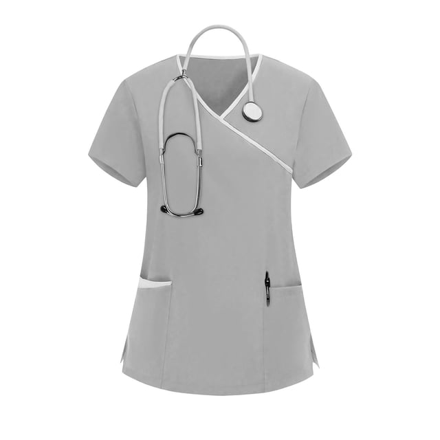 HongQid Hauts de Sarrau pour Femmes - Coupe Classique, Poche, Extensibilité Quatre Sens, Anti-Froissement