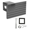 thumbnail image 2 of Flag Plug Hitch Cover, Metal Hitch Cover Flag Emblem Strong Black  For 2in Trailer Hitch Receiver, 2 of 8