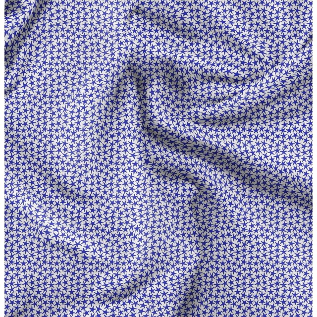 Soimoi Moss Georgette Fabric Stars Star Print Sewing Fabric Yard 42 Inch Wide