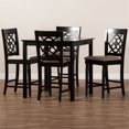 thumbnail image 3 of Baxton Studio Arden Sand Upholstered Espresso 5-piece Wood Pub Set, 3 of 8