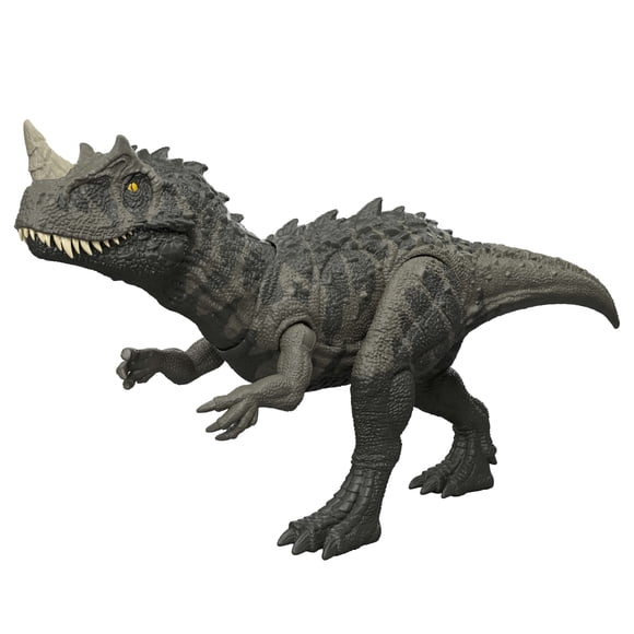 Jurassic World Wild Roar Ceratosaurus Dinosaur Action Figure Toy, Attack, Light & Sound, Scan Code