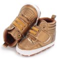 thumbnail image 3 of xiaxaixu Baby Solid Color Prewalker Stylish Soft High Top Flat Toddler Shoes, 3 of 6
