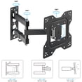 thumbnail image 4 of Full Motion TV Wall Mount for 23-43 Inch Flat or Curved Screens Hold up to 66lbs/30kg and Max VESA 200x200mm, Articulating TV Bracket with Cable Management, Tilt +3° to -10° and 180° Swivel, 4 of 8
