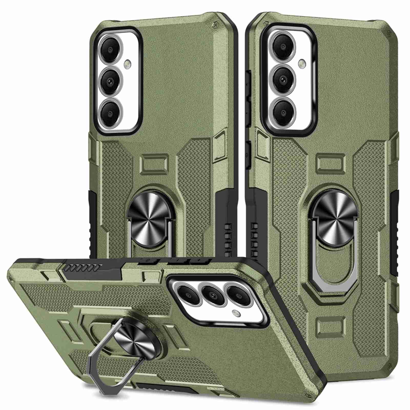 Dteck for Samsung Galaxy A35 5G Phone Case, Shockproof Built Magnetic Ring Kickstand Durable Military Grade Heavy Duty  Phone Case for Galaxy A35 Cover Case, Green