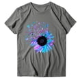 thumbnail image 4 of CHOK T-Shirt à Manches Courtes pour Femmes Blouse pour Femmes T-Shirt à Manches Courtes Hauts Imprimés Plage Décontracté Haut Ample, 4 of 6
