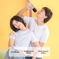 thumbnail image 4 of Mini Karaoke Machine Portable Microphone & Sound Box Set Home KTV BT Speaker with 2 Microphones Home Outdoor Wireless Loudspeaker Rechargeable Voice Box & Handheld Mic Karaoke Mic Speaker BT5.3, 4 of 9