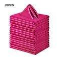 thumbnail image 3 of Redempat Lot de 20/lot Serviettes de Table Douces et Confortables en Polyester Application Grand Rouge Rose, 3 of 6