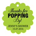 thumbnail image 1 of 100 PCS Personalized Baby Shower Favors Tags Custom Quote Thank You For Popping By Baby Shower Gift Hang Tags, 1 of 1