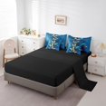 thumbnail image 3 of YST Butterfly 7-Piece Comforter Set, Chic Animal Bedding, Blue and Gold, Floral Patterns, Full, 3 of 4