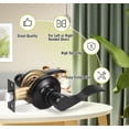 thumbnail image 2 of Passage Door Lock Lever Handle for Hallway and Closet Keyless Satin Nickel Interior Door Locksets, 2 of 7