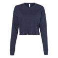 thumbnail image 1 of Bella Plus Canvas B53205655 Womens Cropped Crew Fleece, Navy - Large, 1 of 2