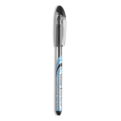 Schneider Slider Ballpoint Pen, Stick, Extra-Bold 1.4 Mm, Black Ink, Black/silver Barrel, 10/box
