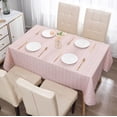 thumbnail image 4 of Plastic Tablecloth Waterproof Oil Resistant, ZZkhGO Wipeable Checkered Table Cover, Extra Large 54x71 Inch PVC Picnic Mat for Outdoor Camping Dining, Pink, 4 of 6