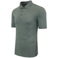 thumbnail image 3 of Adidas Polo de Performance pour Hommes, G, Grey Three, 3 of 4