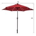 thumbnail image 3 of Costway Parasol de Marché pour Patio 9 Pieds à DEL Solaires, Inclinaison Réglable, Manivelle, Bourgogne, 3 of 9