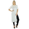 thumbnail image 1 of Bimba Kurti Classique en Coton pour Femmes, Manches 3/4, Blouse Longue Formelle Personnalisée, 1 of 1