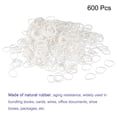 thumbnail image 3 of Unique Bargains Rubber Band, Rubber Elastic Band with Clips for Home Office White 600Pcs, 3 of 5