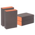 thumbnail image 1 of Unique Bargains 4pcs Sanding Sponge Blocks 2000-2500 Grits Block 100x70x25mm, Brown&Orange, 1 of 7