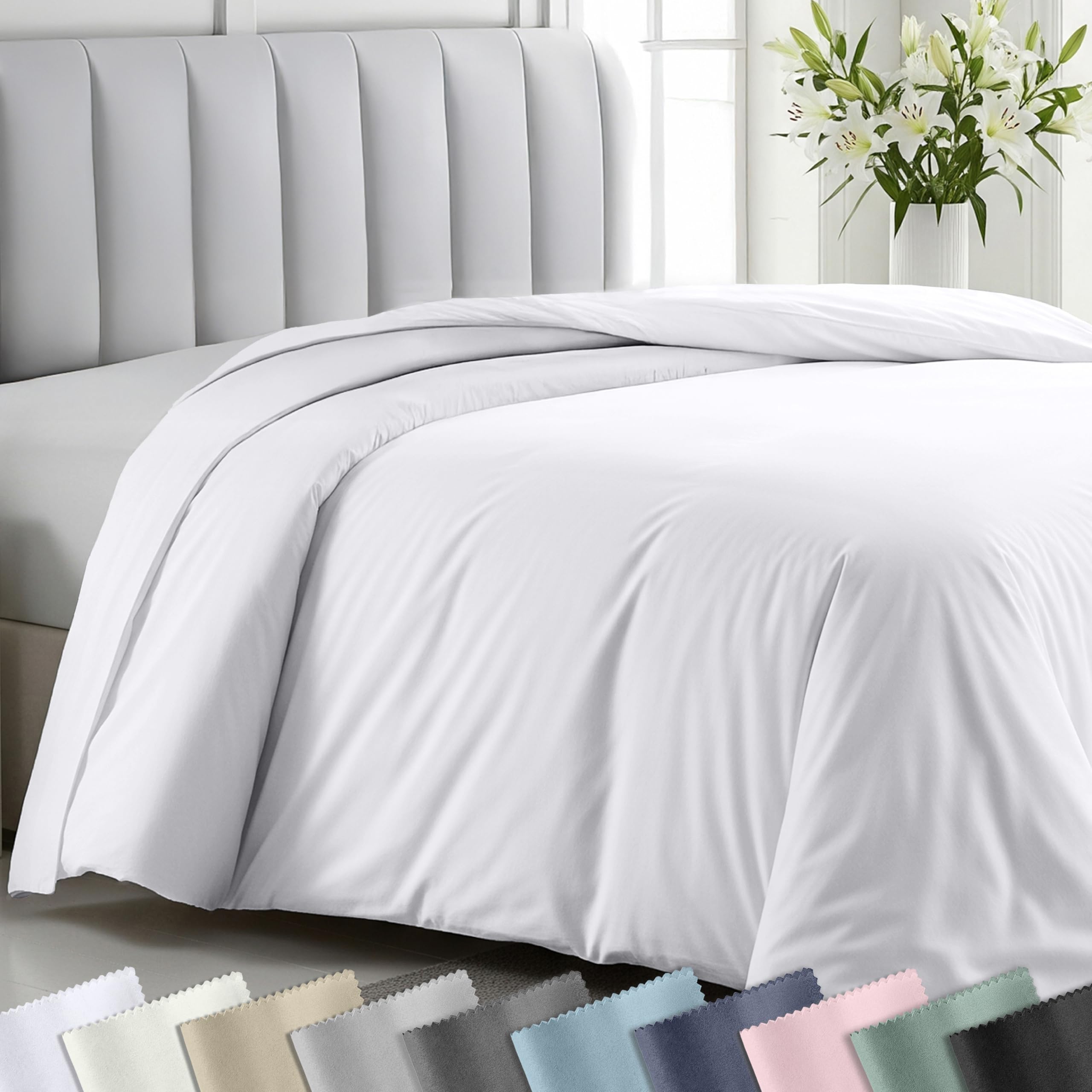 California Design Den Twin XL/Twin Duvet Cover Only - Winner Good Housekeeping Bedding Awards 2025, Premium 400 Thread Count Sateen, Cotton Duvet Cover, Button Closure &