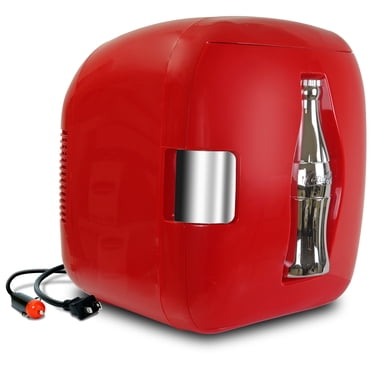 Coca-Cola 12-Can AC/DC Cube Electric Cooler, 4.2L, Compact & Convenient Cooler for Home & Travel