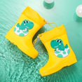 thumbnail image 4 of MIASHUI Toddler Rain Boots Easy-on Lightweight and Waterproof Shoes,Yellow,4.5-5 Years, 4 of 6