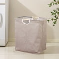 thumbnail image 1 of Foldable Waterproof Canvas Laundry Basket with Handles for Bathroom Bedroom Storage Organizer, 1 of 6