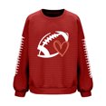 thumbnail image 4 of Rbaofujie Chandails d'Automne Mode Femmes Décontracté Dames Uni Ample Manches Longues Col Rond Chemisiers Hauts Chandails Sans Capuche Rouge Chandails à Capuche et Chandails pour Femmes, 4 of 4