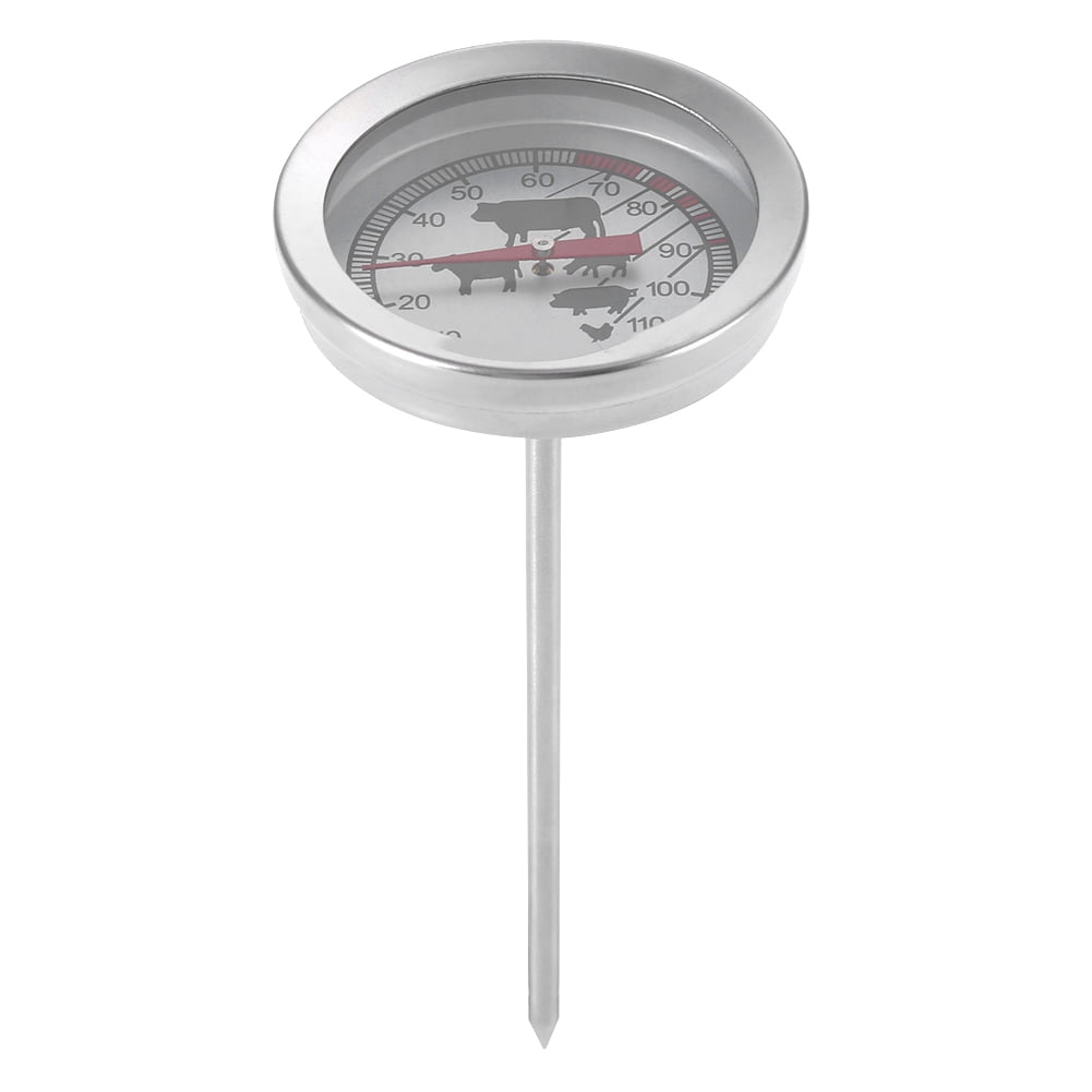 Uadme Thermomètre à Viande,Thermomètre de Cuisson de Viande en Acier Inoxydable Thermomètre de Cuisson à Grand Cadran pour la Cuisson Rôtir Friture BBQ,Plage de Température: 0~120?