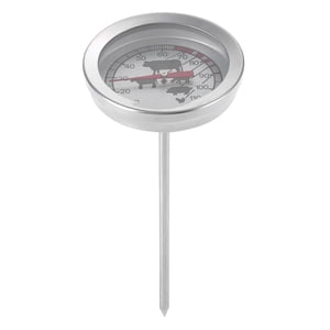 Uadme Thermomètre à Viande,Thermomètre de Cuisson de Viande en Acier Inoxydable Thermomètre de Cuisson à Grand Cadran pour la Cuisson Rôtir Friture BBQ,Plage de Température: 0~120?