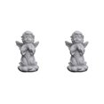 thumbnail image 2 of Baohd Graceful Resin Girl Angel Figurine Statue Decorative Desktop Accent Praying Up 2Set, 2 of 6