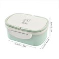 thumbnail image 3 of Oleegame 1PC Stainless Steel Cutlery Set Portable Wheat Straw Double Layer Thermal Box Lunch Containers For Adults Lunch Boxes For Kids Green, 3 of 3