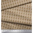 thumbnail image 2 of Soimoi Polyester Crepe Fabric Stencil Floral Print Fabric by The Yard 52 Inch Wide, 2 of 3