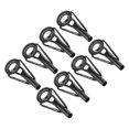 thumbnail image 1 of Unique Bargains Kit de Réparation d'Embout de Canne à Pêche en Acier Inoxydable 3,0 mm, Guide d'Anneau de Perche, Remplacement, Noir, Lot de 8, 1 of 5
