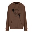 thumbnail image 5 of IROINID Rabais Hauts à Manches Longues pour Femmes Col Rond à Capuche Détente Imprimé Chandail Blouse Chandail en Molleton Hauts Chemises Hauts, Brun, 5 of 5