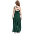 thumbnail image 2 of Oyolan Robe de Demoiselle d'Honneur Junior pour Fille, Perles, une Épaule, Ligne A, Mariage, Concours, Fête, Robe de Bal, Vert Armée, 16, 2 of 7