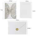 thumbnail image 1 of 20 Set Butterfly Invitation Cards Lace Wedding Invitations with Envelopes(Silver Glitter), 1 of 5