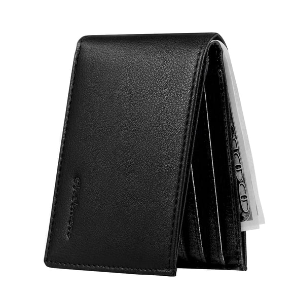 Chelmon Portefeuille Mince pour Hommes Fenêtre d'Identité avec Blocage RFID Poche avant Portefeuille Minimaliste à Deux Volets Porte-Cartes d'Affaires Cadeau pour Hommes