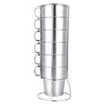 thumbnail image 3 of Cups Set, Delaman Stainless Steel Cups Water Beer Coffee Drinking Cup with Grip Handle 6PCS, 3 of 8
