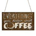 thumbnail image 2 of YAOMOBB Hanging Plaque Exquisite Front Door Sign Lanyard Design Coffee Bar Hanging Plaque with Smooth Edges 1 Piece, 2 of 7