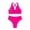 Hot Pink, variant on Kyusrd Bikini Sets For Women Two Piece Swimsuits Summer Beach Swim Bathing Suits Ladies Women's Swimwear Printed Bathing Suit Swimsuits For Women Beachwear