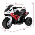 thumbnail image 2 of Costway Kids Ride On Motorcycle BMW Licensed 6V Electric 3 Wheels Bicycle w/ Music&Light, 2 of 10