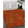 thumbnail image 3 of Ahgly Company Tapis d'Intérieur Rectangulaire Transitionnel Orange Rouge Orange Lavable à la Machine, 3 Pieds x 5 Pieds, 3 of 7