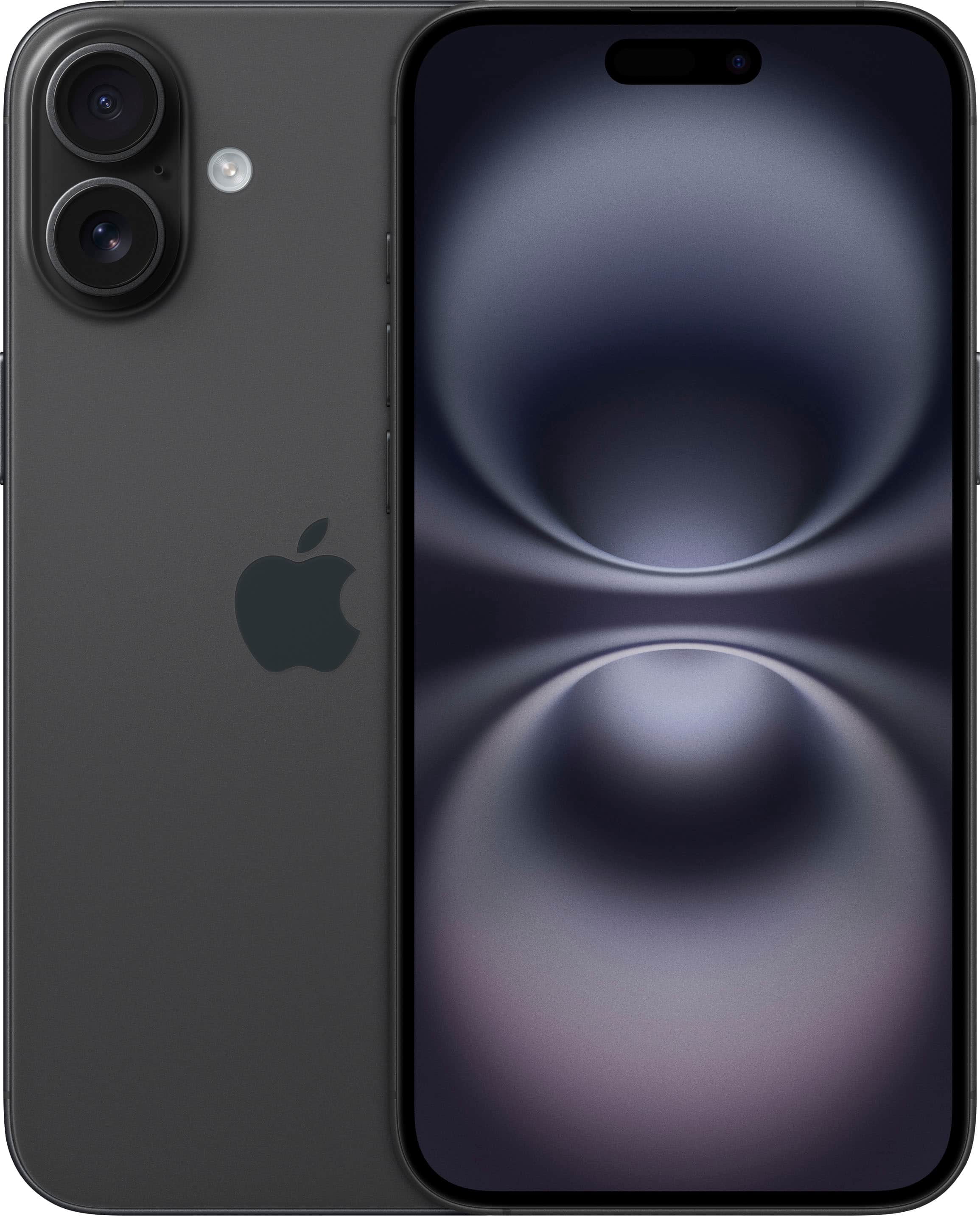 Refurbished Apple iPhone 16 Plus w/ Pre-Installed Tempered Glass - eSIM ONLY - (Fully Unlocked) 128GB Black (Grade A+)