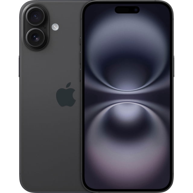 Rénovés Apple iPhone 16 Plus w Verre trempé préisolé - eSIM ONLY - (Entièrement déverrouillé) 128GB Noir (grade A+)